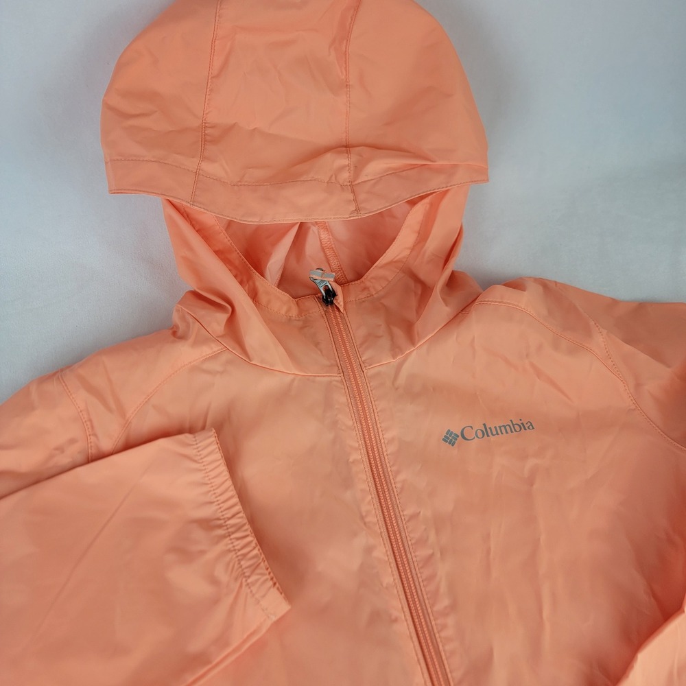 Columbia Kids XL 18/20 Switchback Hooded Windbreaker Spring Rain Jacket Peach